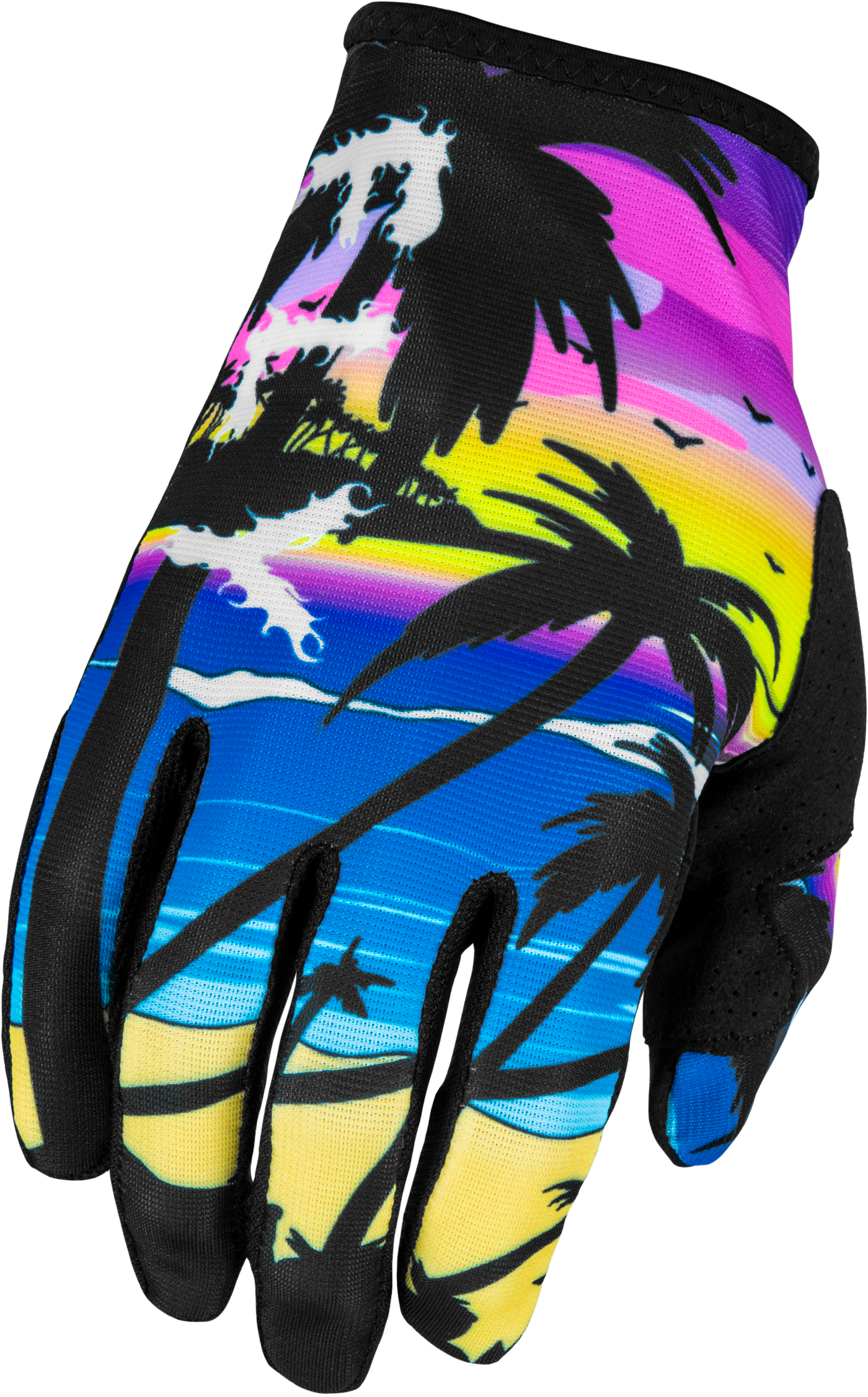 FLY RACING Youth Lite Malibu Gloves Pink/Blue/Sand Ys