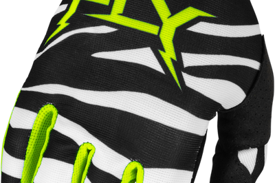 Fly Racing Youth Lite Uncaged Gloves Black/white/neon Green Ys - Black/White/Neon / Medium - Watercraft Collection