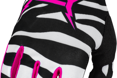 Fly Racing Youth Lite Uncaged Gloves Black/white/neon Green Ys - Black/White/Neon Pink / Large - Watercraft Collection