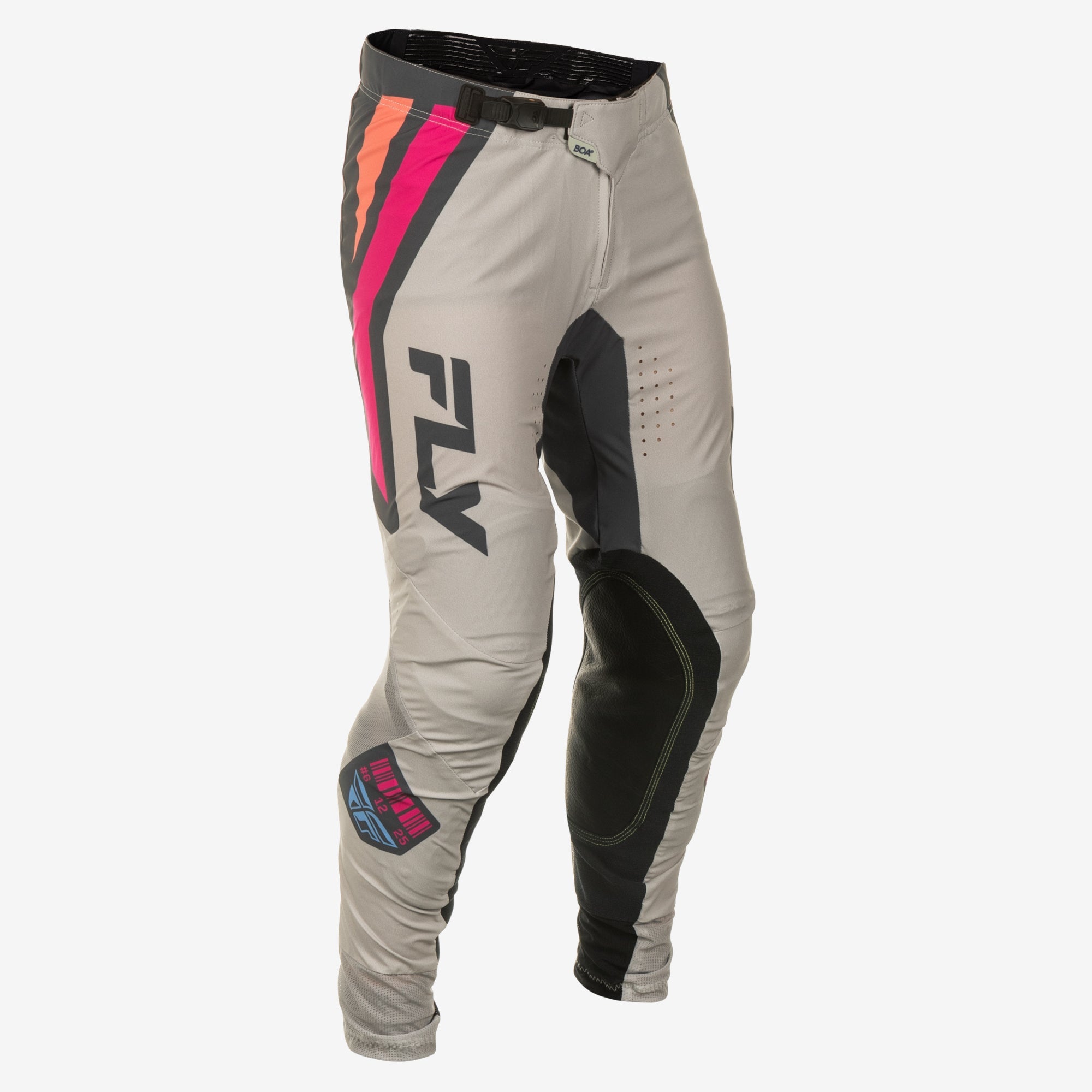 FLY RACING Youth Lite Vice Pant Ca/Ny Light Grey/Pink/Coral Sz 26
