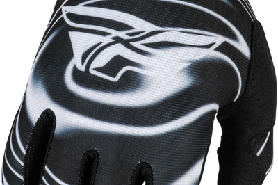 Fly Racing Youth Lite Warped Gloves Black/white Ys - Black/White / Small - Watercraft Collection