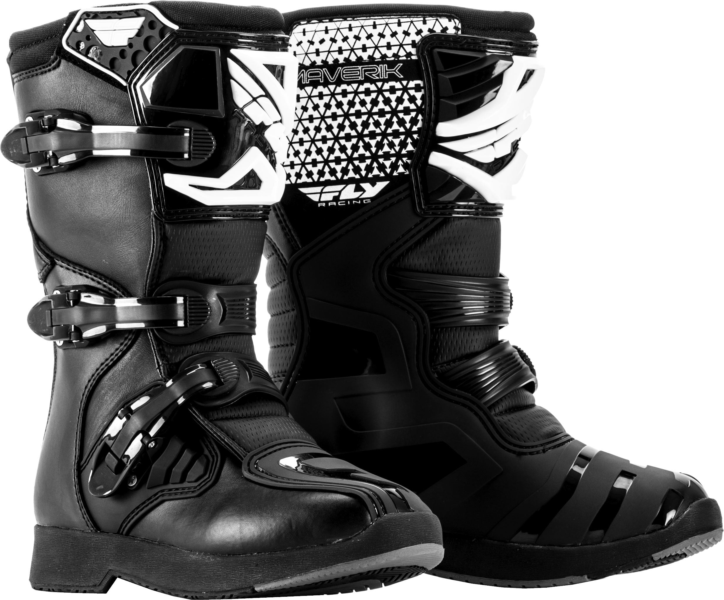 Fly Racing Youth Maverik Boots Pink/black Sz 06 - Black / US 01 - Gear