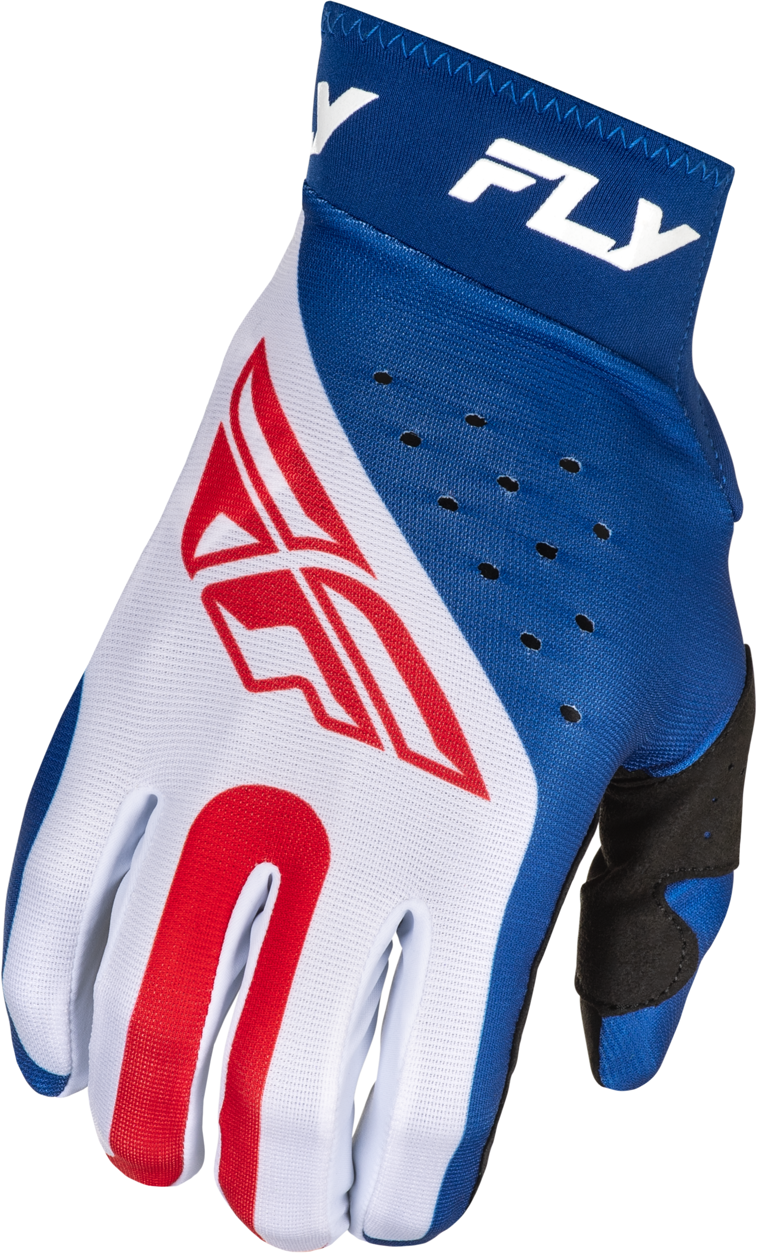 Fly Racing Youth Pro Lite Gloves Red/white/blue Yl - Red/White/Blue / Large