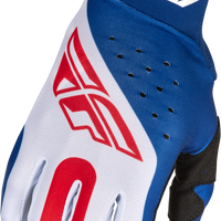 Fly Racing Youth Pro Lite Gloves Red/white/blue Yl - Red/White/Blue / Large