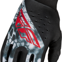 Fly Racing Youth Pro Lite Kryptek Gloves Black/red/grey Yl - Black/Red/Grey / Large