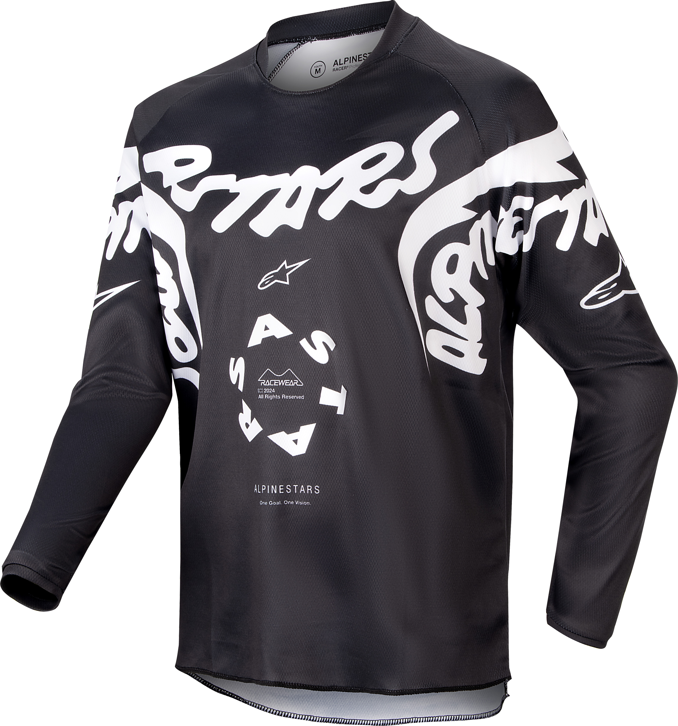 Alpinestars Youth Racer Hana Jersey White/multicolor Xl - Black/White / Large - Apparel Collection