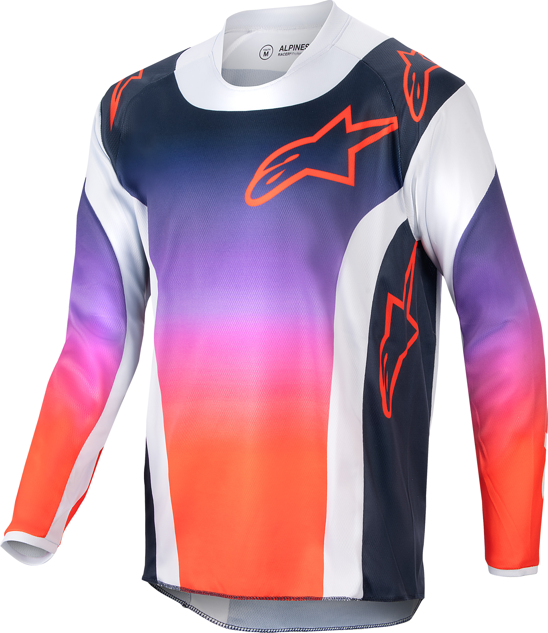 Alpinestars Youth Racer Hoen Jersey Light Grey/hot Orange/black Xl - Grey/Hot Orange/Black / Large - Apparel Collection