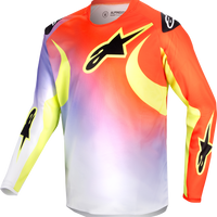 Alpinestars Youth Racer Lucent Jersey White/neon Red/yellow Fluo Xl - White/Neon Red/Fluorescent Yellow / Large