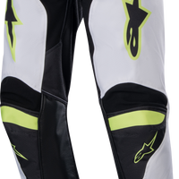 Alpinestars Youth Racer Lucent Pants Wht/neon Rd/ylw Fluo Sz 28 - White/Neon Red/Fluorescent Yellow / US 22 - Apparel