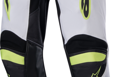 Alpinestars Youth Racer Lucent Pants Wht/neon Rd/ylw Fluo Sz 28 - White/Neon Red/Fluorescent Yellow / US 22 - Apparel