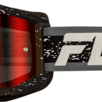 FLY RACING Youth Zone Goggle Black/Grey W/ Red Mirror/Smoke Lens
