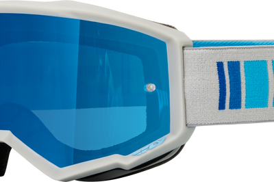 Fly Racing Youth Zone Goggle Silver/blue W/ Dark Blue Mirror/smoke Lens - Silver/Blue - Gear