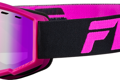 Fly Racing Yth Focus Snow Goggle Blk/pink W/ Pink Mirror/rose Lens - Black/Pink - Apparel Collection