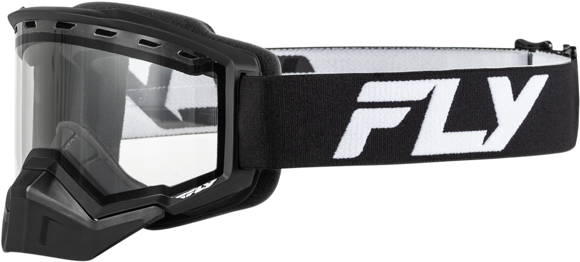 Fly Racing Yth Focus Snow Goggle Blk/pink W/ Pink Mirror/rose Lens - Black/White - Apparel Collection