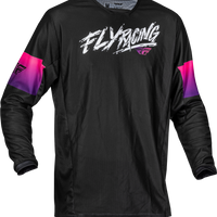 Fly Racing Yth Kinetic Mesh Khaos Jersey Red/white/blue Yx - Black/Purple/Pink / Youth Large - Apparel Collection