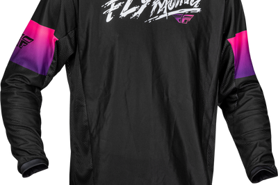 Fly Racing Yth Kinetic Mesh Khaos Jersey Red/white/blue Yx - Black/Purple/Pink / Youth Large - Apparel Collection