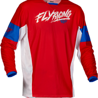 Fly Racing Yth Kinetic Mesh Khaos Jersey Red/white/blue Yx - Black/Purple/Pink / Youth Large - Apparel Collection