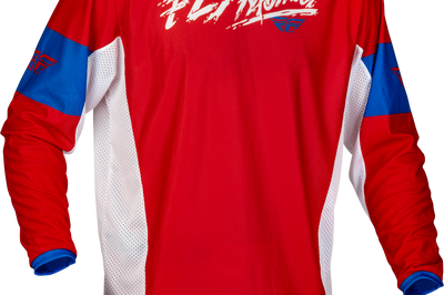 Fly Racing Yth Kinetic Mesh Khaos Jersey Red/white/blue Yx - Red/White/Blue / Youth Large - Apparel Collection