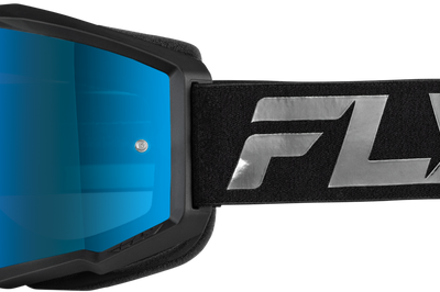 Fly Racing Yth Zone Goggle Pnk/blk/hi-vis W/ Black Mirror/smoke Lens - Black/Black
