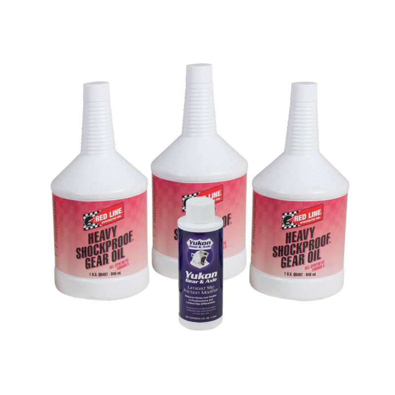 Yukon Gear & Axle Redline Synthetic Shock Proof Oil w/ Positraction Additive. 3 Quarts - Oils Filters