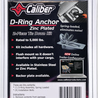 Caliber Zinc Coated Trailer D-ring Kit - Snowmobile Collection