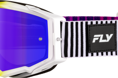Fly Racing Zone Elite Goggle Pnk/yel/pur W/ Iridescent Red Mir/smk Lens - Pink/Yellow/Purple