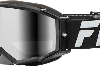 Fly Racing Zone Elite Goggle White/teal W/ Light Grn Mirror/smoke Lens - Black/Silver - Apparel Collection