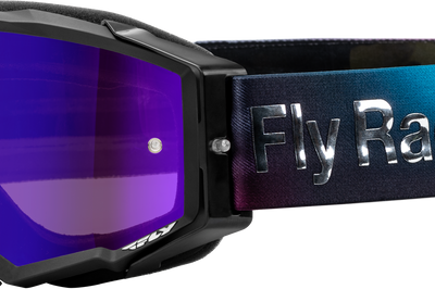 Fly Racing Zone Elite Goggle White/teal W/ Light Grn Mirror/smoke Lens - Fuchsia/Electric Blue - Apparel Collection