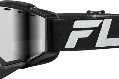Fly Racing Zone Elite Snw Goggle Blk/blk W/blk Mir/plrzd Smoke Lens - Black/Silver - Apparel Collection