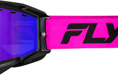 Fly Racing Zone Elite Snw Goggle Blk/blk W/blk Mir/plrzd Smoke Lens - Pink/Black - Apparel Collection