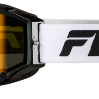 Fly Racing Zone Elite Snw Goggle Blk/blk W/blk Mir/plrzd Smoke Lens - White/Teal - Apparel Collection
