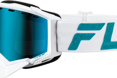 Fly Racing Zone Elite Snw Goggle Blk/blk W/blk Mir/plrzd Smoke Lens - White/Teal - Apparel Collection