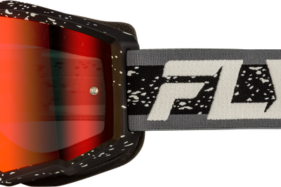 Fly Racing Zone Goggle Pink/black/hi-vis W/ Black Mirror/smoke Lens - Black/Grey