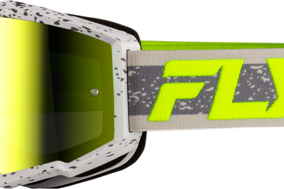 Fly Racing Zone Goggle Pink/black/hi-vis W/ Black Mirror/smoke Lens - Dark Grey/Hi-Vis Yellow