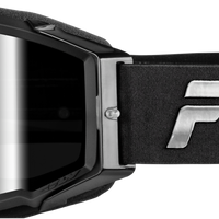 Fly Racing Zone Pro Goggle Black/black W/ Black Mirror/smoke Lens - White/Blue