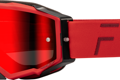 Fly Racing Zone Pro Goggle Grey/red W/ Light Red Mirror/amber Lens - Gear
