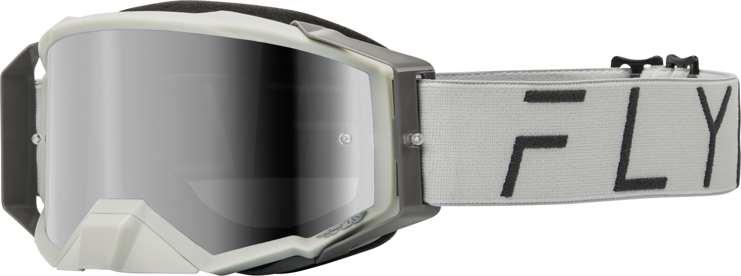FLY RACING Zone Pro Goggle Grey W/ Mirror/Smoke Lens