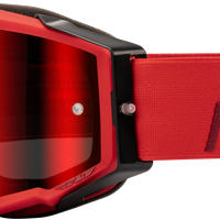 FLY RACING Zone Pro Goggle Red W/ Mirror/Smoke Lens