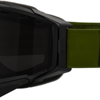 Fly Racing Zone Pro Snow Goggle Grey W/ Silver Mir/plrzd Smoke Lens - Black/Hi-Vis Yellow - Apparel Collection