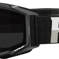 FLY RACING Zone Pro W/C Goggle Blk/Wht W/Dark Smoke Polar Hydro Lens - Eyewear