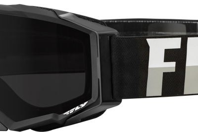 FLY RACING Zone Pro W/C Goggle Blk/Wht W/Dark Smoke Polar Hydro Lens - Eyewear