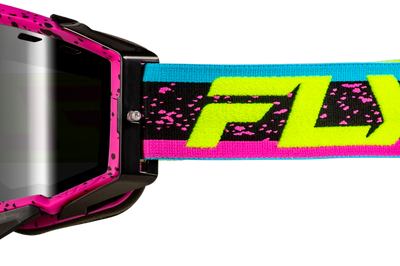 Fly Racing Zone Snow Goggle Pink/blk W/pink Mirror/rose Lens - Apparel Collection